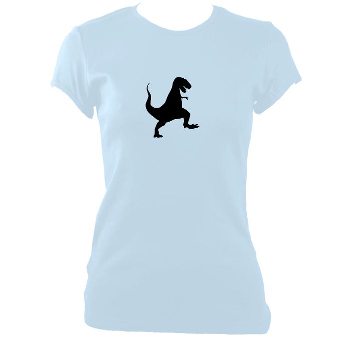update alt-text with template Dancing Dinosaur Fitted T-Shirt - T-shirt - Light Blue - Mudchutney