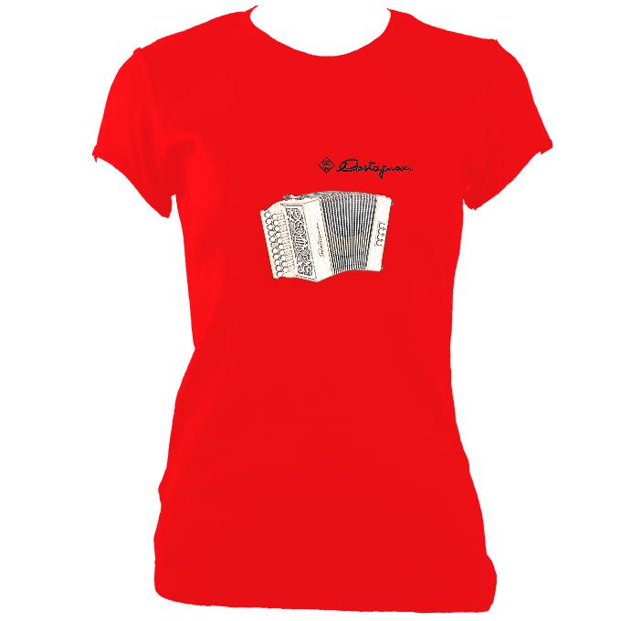 update alt-text with template Castagnari Lilly Ladies Fitted T-shirt - T-shirt - Cherry Red - Mudchutney