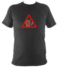 Warning Melodeon T-Shirt - T-shirt - Dark Heather - Mudchutney