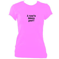 update alt-text with template "Would you like to dance" Cornish Fitted T-Shirt - T-shirt - Azalea - Mudchutney