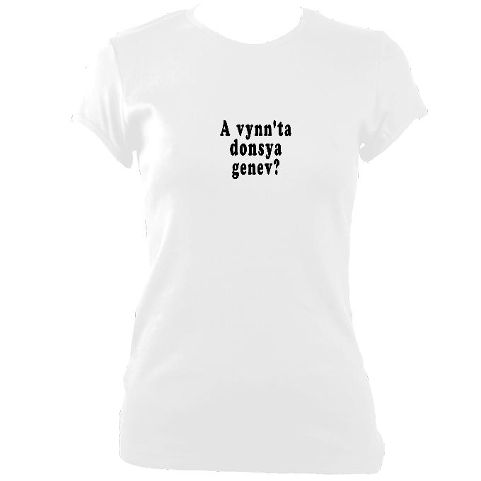 "Would you like to dance" Cornish Fitted T-Shirt - T-shirt - White - Mudchutney