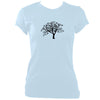 update alt-text with template Tree Fitted T-Shirt - T-shirt - Light Blue - Mudchutney