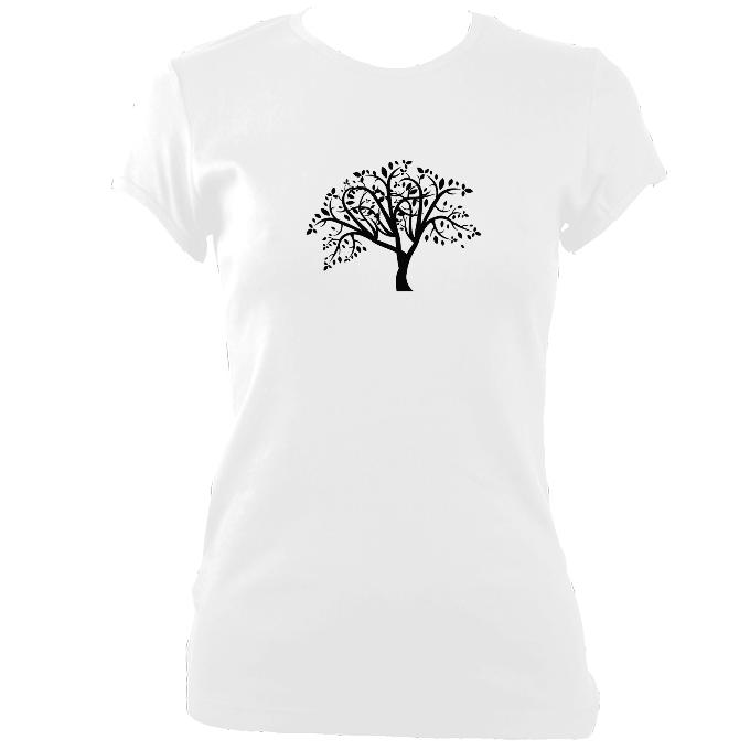 Tree Fitted T-Shirt - T-shirt - White - Mudchutney