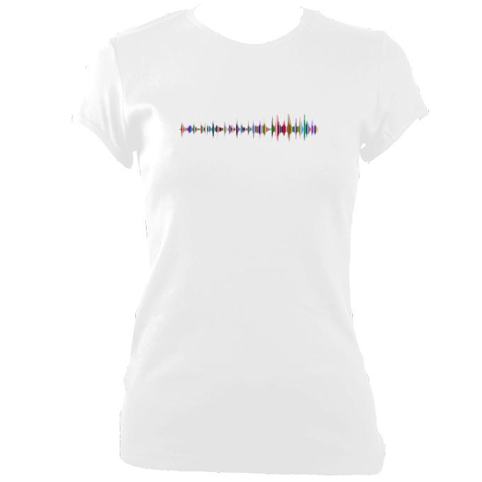 update alt-text with template Soundwave Fitted T-Shirt - T-shirt - White - Mudchutney