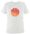 Red and Orange Swirly Illusion T-Shirt - T-shirt - White - Mudchutney