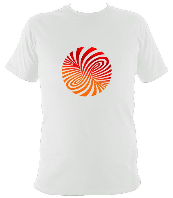 Red and Orange Swirly Illusion T-Shirt - T-shirt - White - Mudchutney