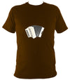 Wooden Melodeon T-Shirt - T-shirt - Dark Chocolate - Mudchutney