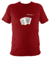 Castagnari Tommy Melodeon T-Shirt - T-shirt - Antique Cherry Red - Mudchutney