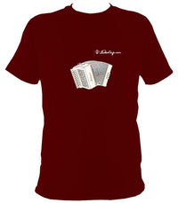 Castagnari Tommy Melodeon T-Shirt - T-shirt - Maroon - Mudchutney