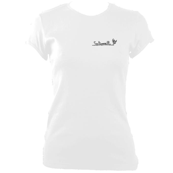 update alt-text with template Ladies Fitted Saltarelle T-shirt - T-shirt - White - Mudchutney