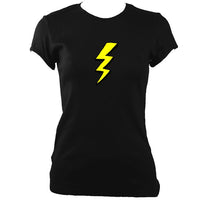 Lightening Fitted T-Shirt - T-shirt - Black - Mudchutney