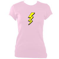update alt-text with template Lightening Fitted T-Shirt - T-shirt - Light Pink - Mudchutney