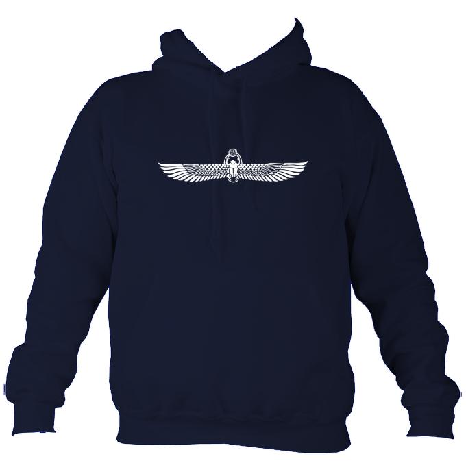 Winged Scarab Hoodie-Hoodie-Oxford navy-Mudchutney