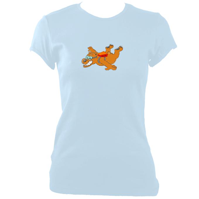 update alt-text with template Dare Bear Fitted T-Shirt - T-shirt - Light Blue - Mudchutney