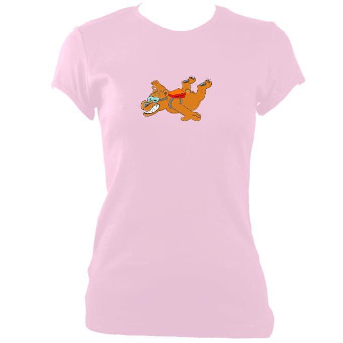 update alt-text with template Dare Bear Fitted T-Shirt - T-shirt - Light Pink - Mudchutney