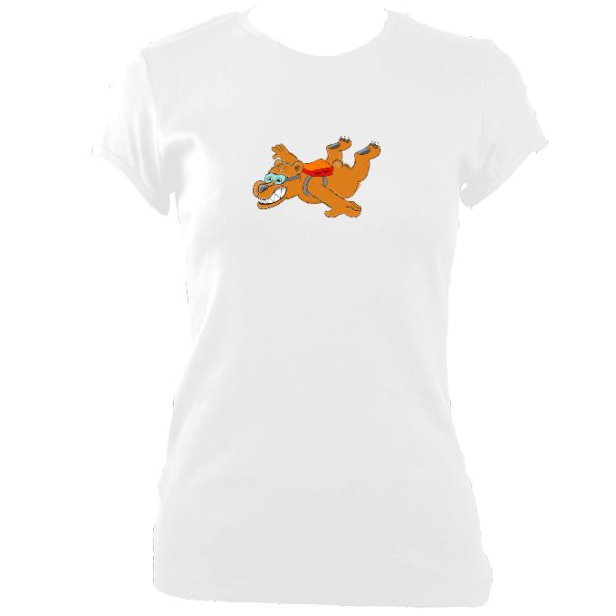 Dare Bear Fitted T-Shirt - T-shirt - White - Mudchutney