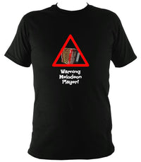 Warning Melodeon Player T-Shirt - T-shirt - Black - Mudchutney