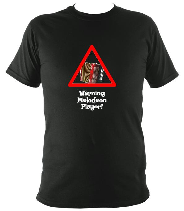 Warning Melodeon Player T-Shirt - T-shirt - Forest - Mudchutney