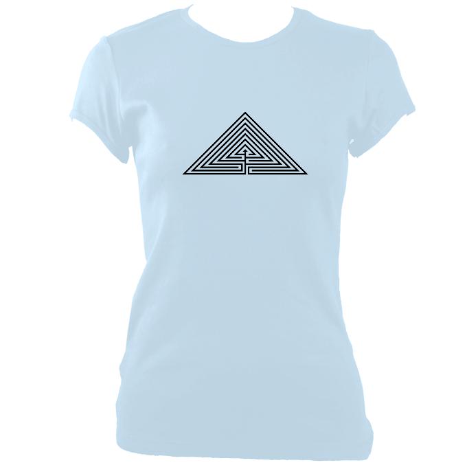 update alt-text with template Labrynth Fitted T-Shirt - T-shirt - Light Blue - Mudchutney