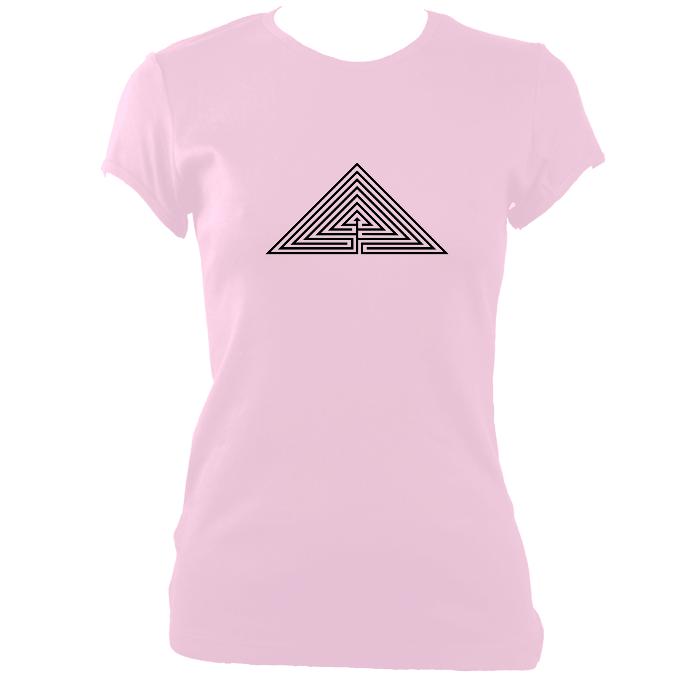 Labrynth Fitted T-Shirt - T-shirt - Light Pink - Mudchutney