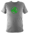 Green Swirly Style Celtic Tribal Spiral T-Shirt - T-shirt - Sport Grey - Mudchutney