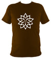 Five Sided Geometric Flower T-Shirt - T-shirt - Dark Chocolate - Mudchutney