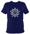 Five Sided Geometric Flower T-Shirt - T-shirt - Navy - Mudchutney