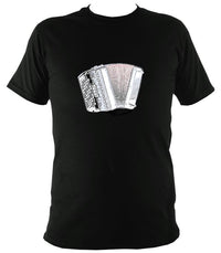 Chromatic Button Accordion T-Shirt - T-shirt - Black - Mudchutney
