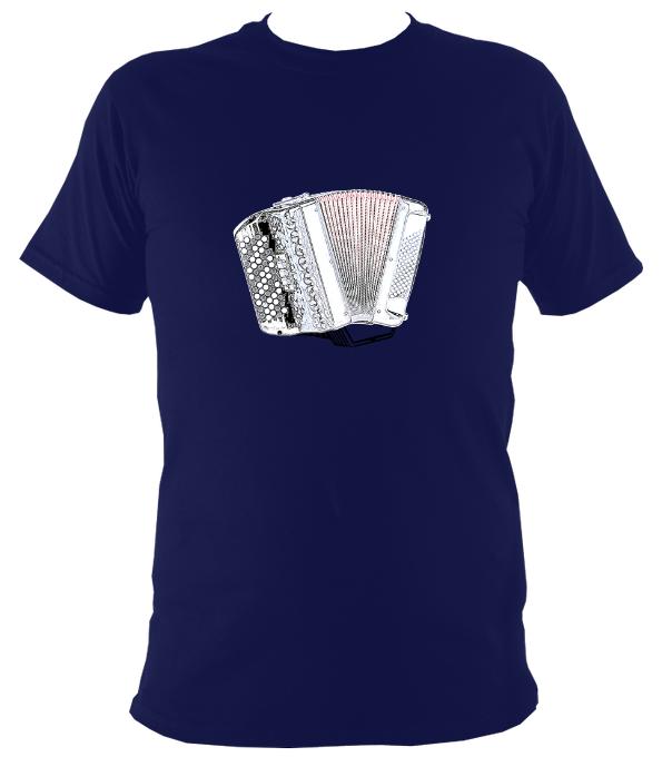 Chromatic Button Accordion T-Shirt - T-shirt - Navy - Mudchutney