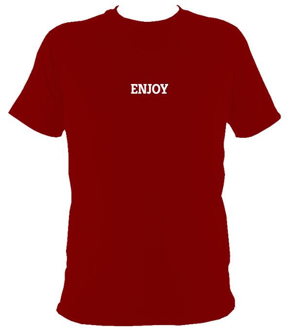 Enjoy T-shirt - T-shirt - Cardinal Red - Mudchutney