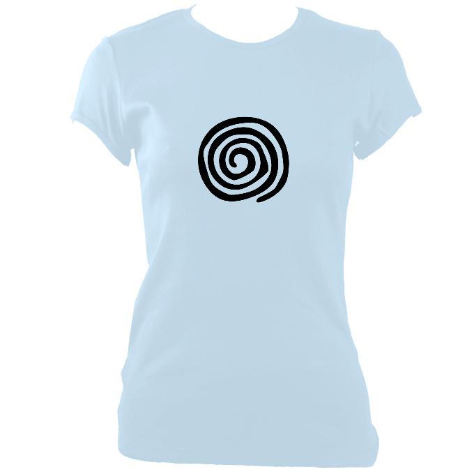 update alt-text with template Spiral Fitted T-Shirt - T-shirt - Light Blue - Mudchutney