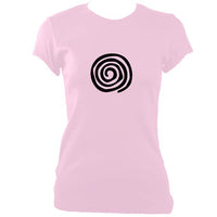 update alt-text with template Spiral Fitted T-Shirt - T-shirt - Light Pink - Mudchutney