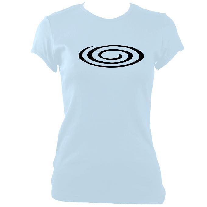 update alt-text with template Spiral Ladies Fitted T-shirt - T-shirt - Light Blue - Mudchutney