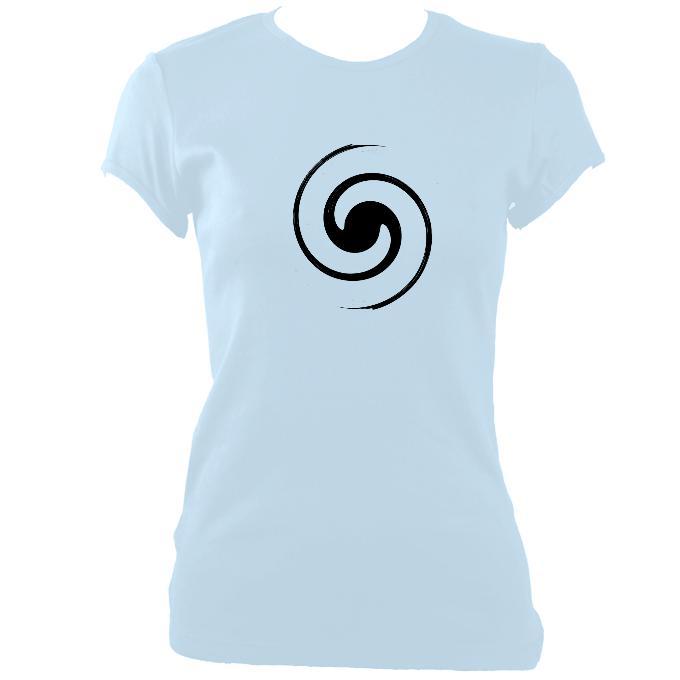 update alt-text with template Spiral Ladies Fitted T-shirt - T-shirt - Light Blue - Mudchutney
