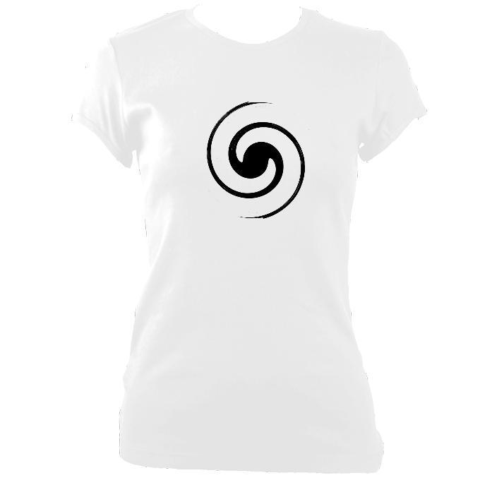 update alt-text with template Spiral Ladies Fitted T-shirt - T-shirt - White - Mudchutney