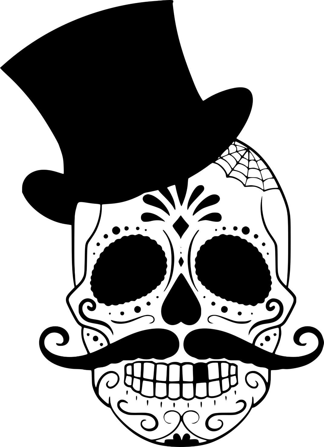 Skull in Top Hat T-shirt - T-shirt - - Mudchutney