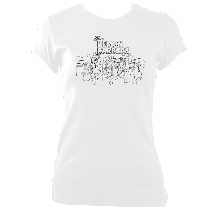 The Demon Barbers XL Ladies Fitted T-shirt