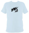Tribal Tattoo Style Dragon Head T-shirt - T-shirt - Light Blue - Mudchutney