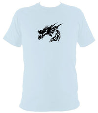 Tribal Tattoo Style Dragon Head T-shirt - T-shirt - Light Blue - Mudchutney