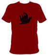 Dragon Snail T-shirt - T-shirt - Cardinal Red - Mudchutney