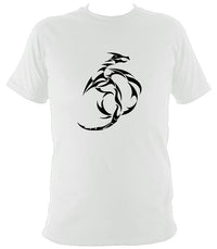 Tribal Dragon T-shirt - T-shirt - White - Mudchutney