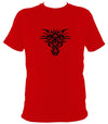 Tribal Dragon Tattoo T-shirt - T-shirt - Red - Mudchutney
