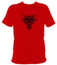 Tribal Dragon Tattoo T-shirt - T-shirt - Red - Mudchutney