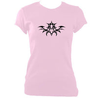 update alt-text with template Tribal Tattoo Ladies Fitted T-shirt - T-shirt - Light Pink - Mudchutney