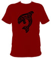 Tribal Style Shark T-shirt - T-shirt - Cardinal Red - Mudchutney