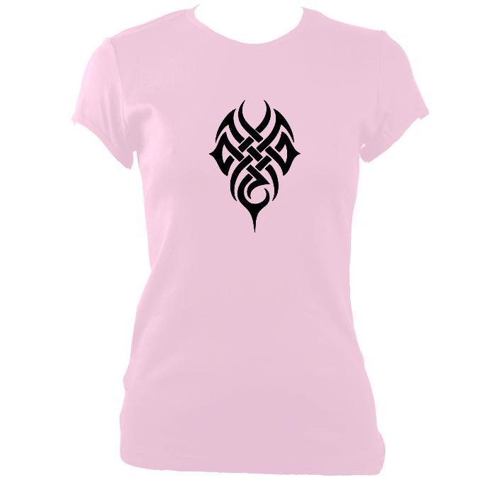 update alt-text with template Woven Tribal Tattoo Ladies Fitted T-shirt - T-shirt - Light Pink - Mudchutney