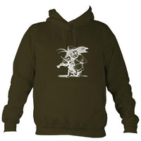 Fiddle Playing Goblin Hoodie-Hoodie-Olive green-Mudchutney