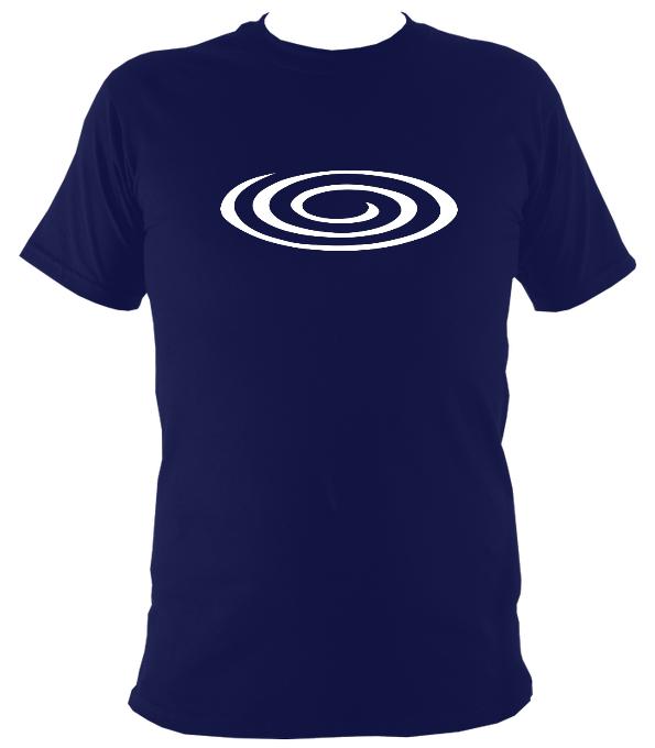 Flattened Spiral T-shirt - T-shirt - Navy - Mudchutney