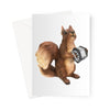 Concertina Playing Squirrel Greeting Card