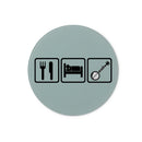 Eat Sleep & Play Banjo Glass Chopping Board